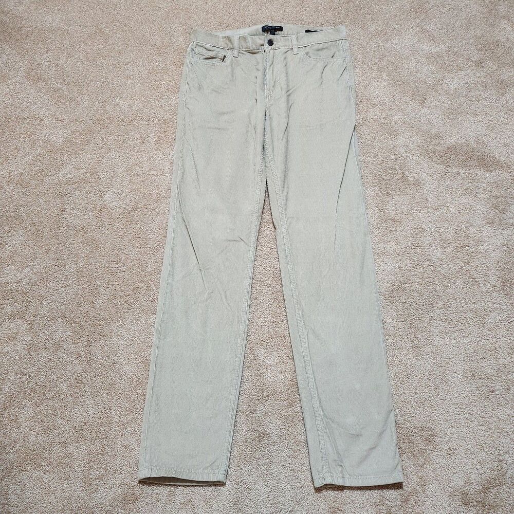 Banana Republic Traveler Corduroy Pants Men 31x34 (32X33) Tan Slim Fit